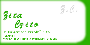 zita czito business card